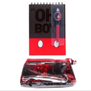 Disney Mickey Mouse 90th Anniversary Notebook With Pen And Pouch Set Disneyworld